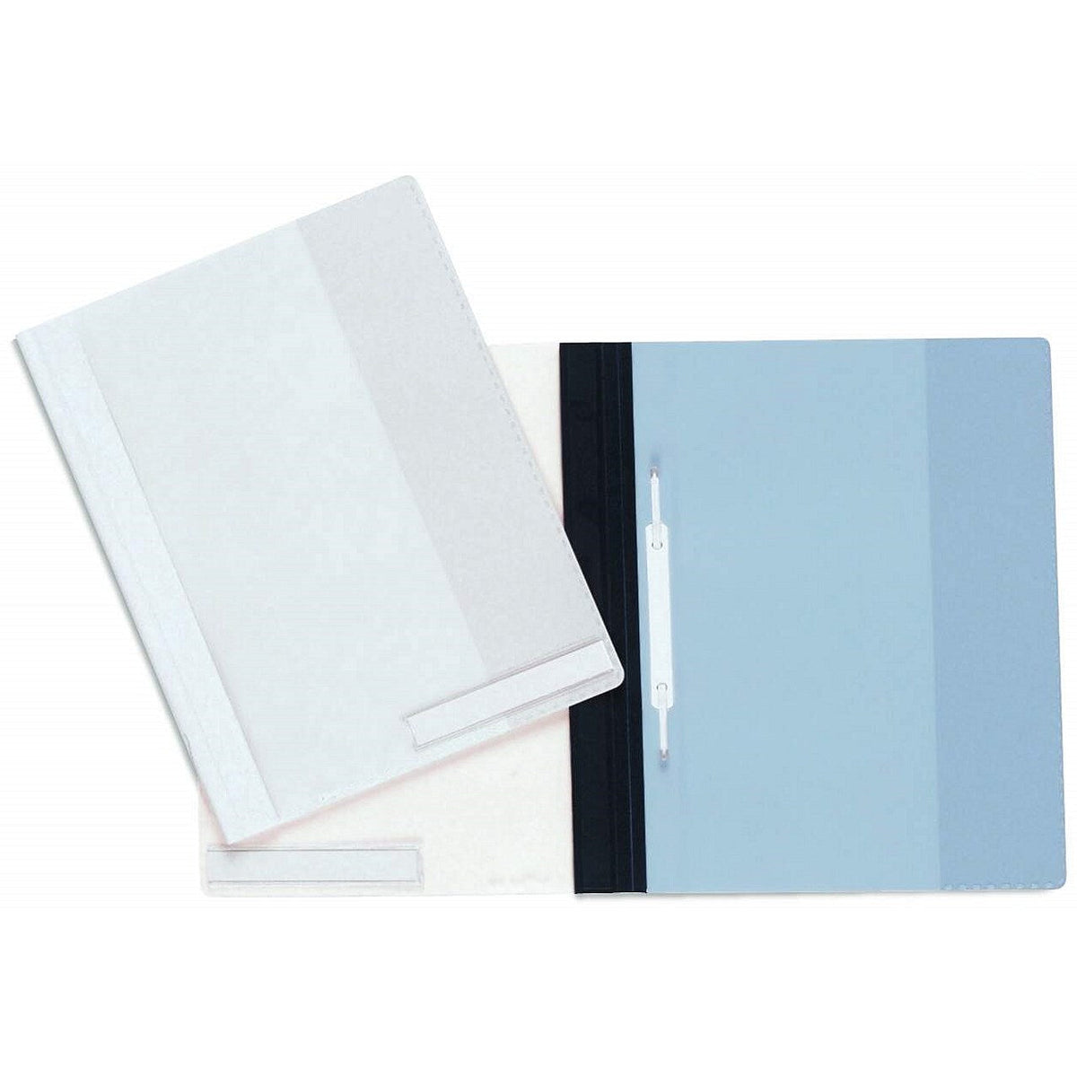 Durable A4+ Clear View Folder with Labelling Window, Blue, Pack of 25 ...