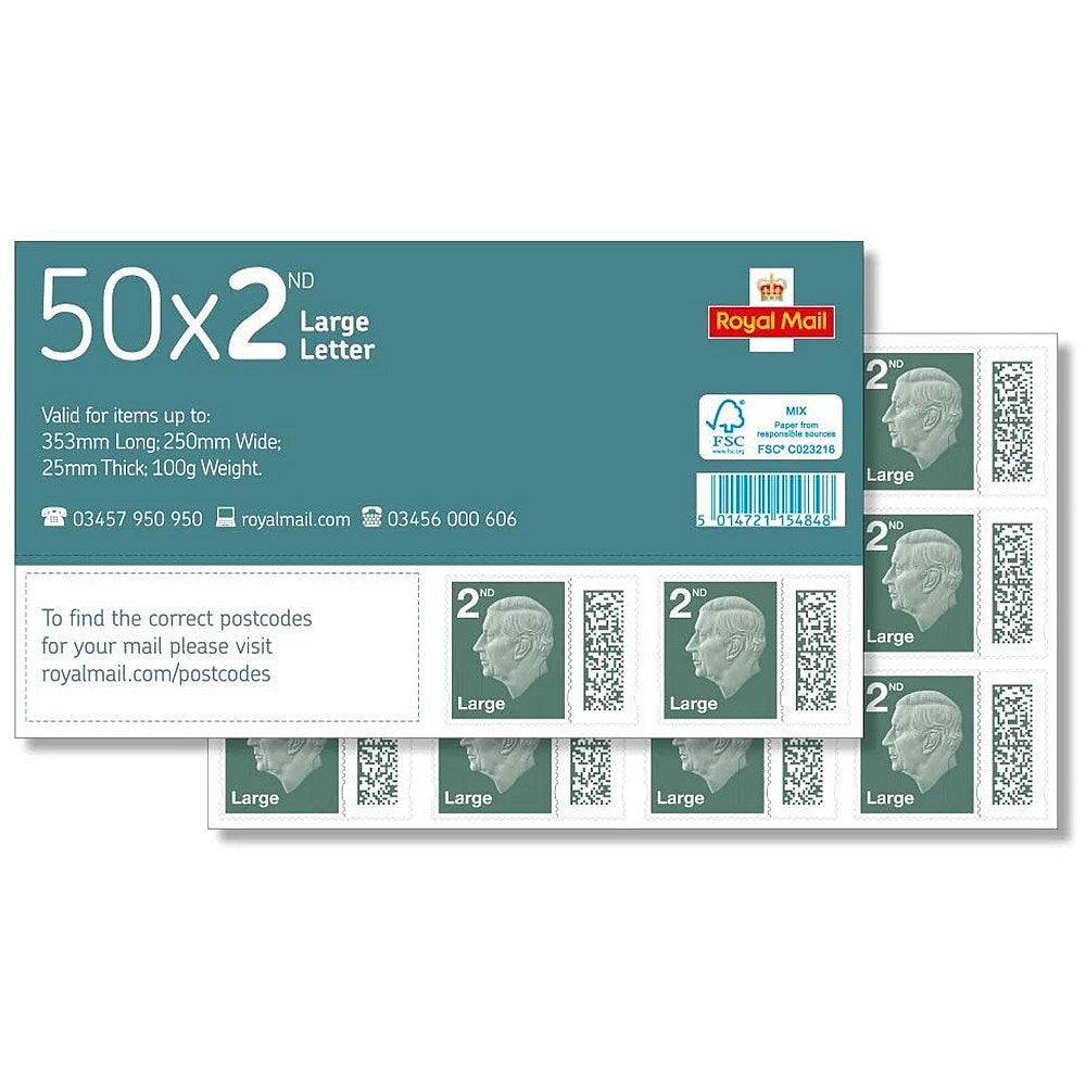 Royal Mail 2nd class stamps - Large 50
