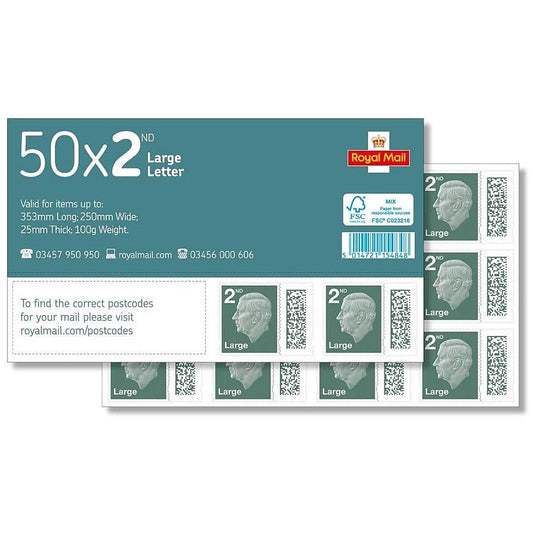 Royal Mail 2nd class stamps - Large 50