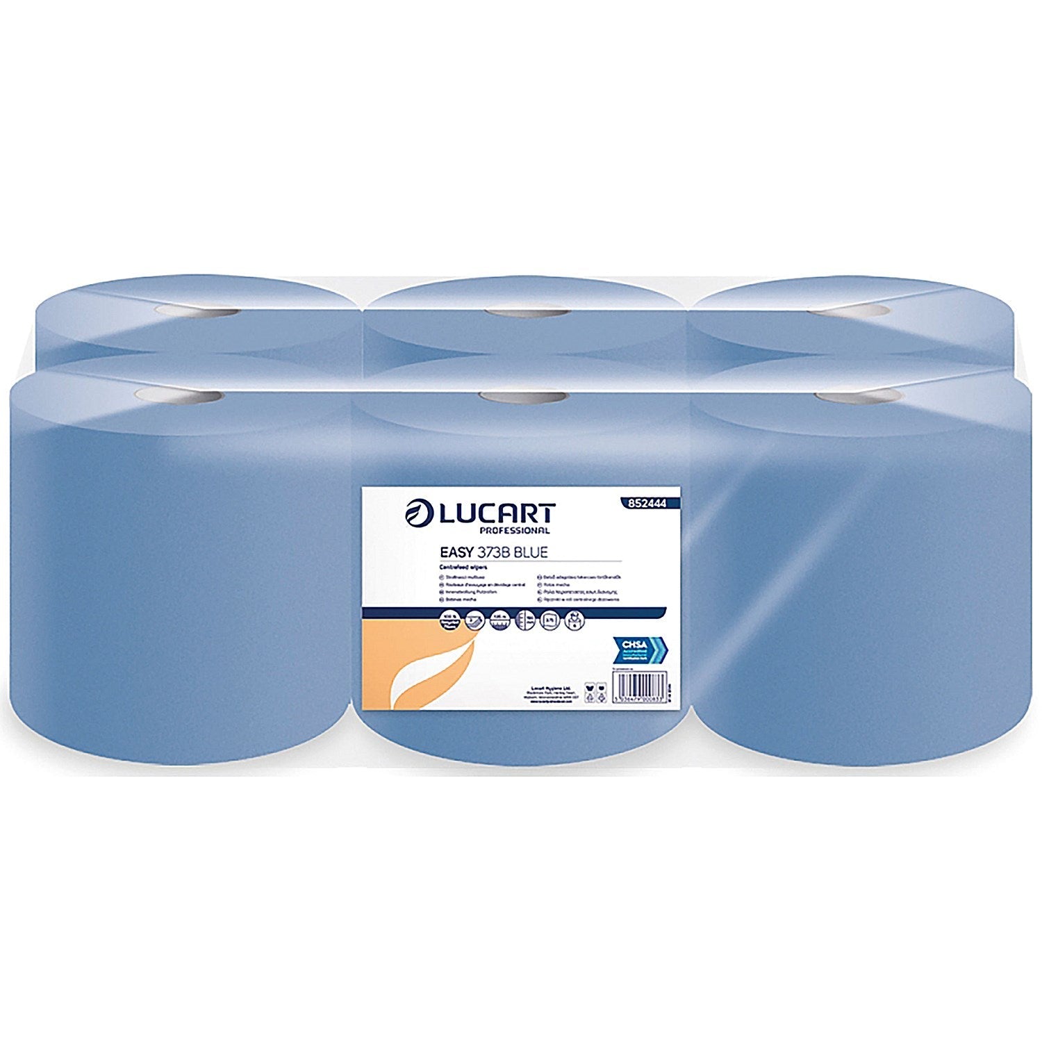 2Work 3-Ply Centrefeed Roll, 135m, Blue, Pack of 6 Easy2Order : 2W00083
