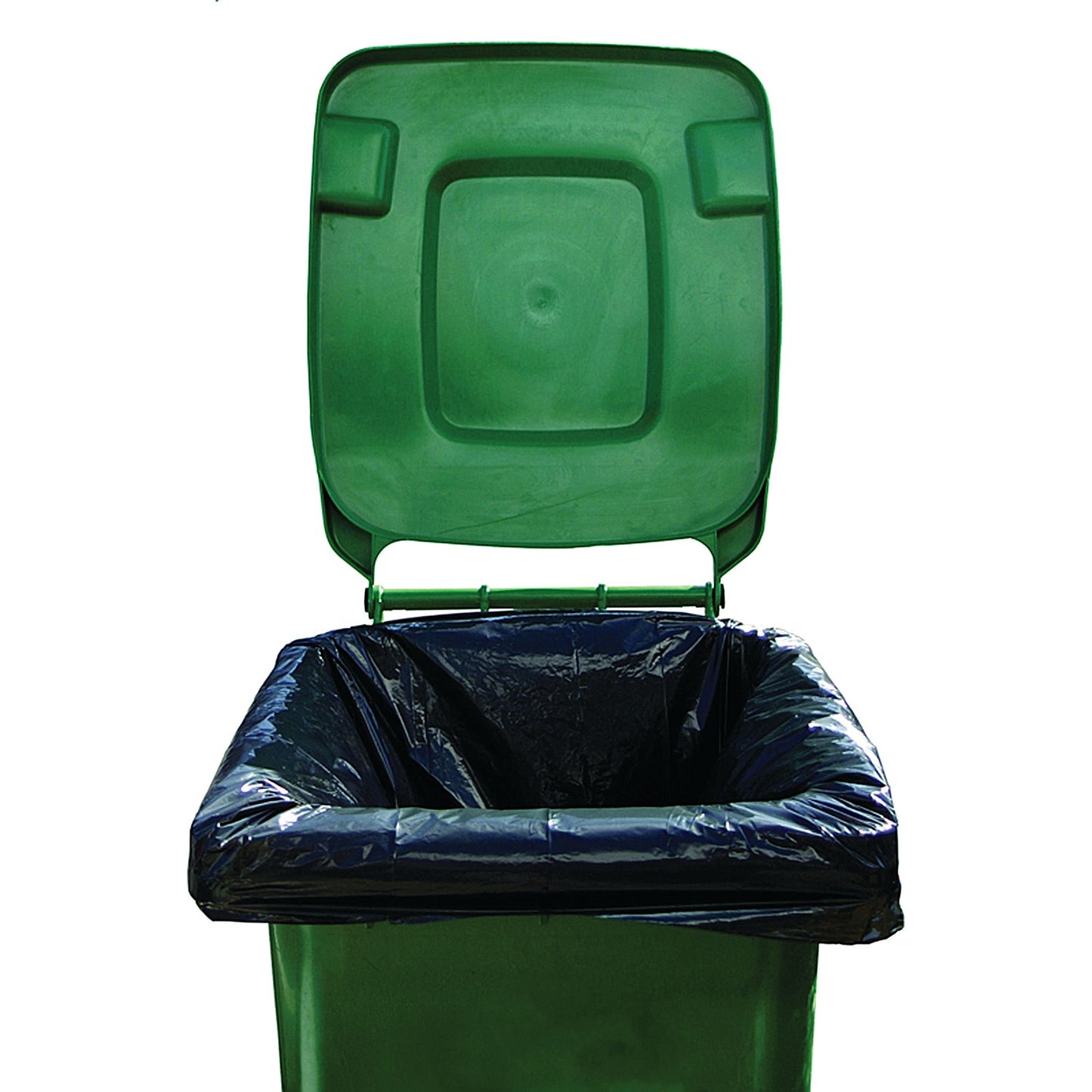 2Work Medium Duty Wheelie Bin Liner, 270 Litre, Black, Pack of 100