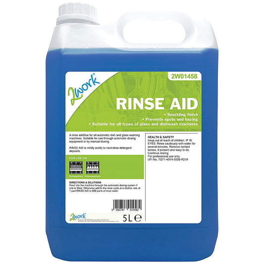 2Work Concentrated Rinse Aid, 5 Litres