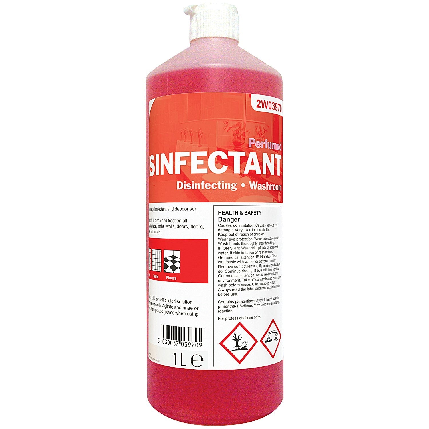 2Work Disinfectant and Washroom Cleaner, 1 Litre Easy2Order : 2W03970