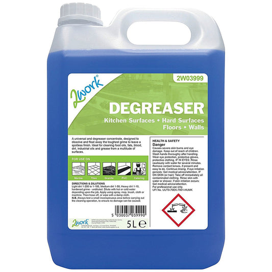 2Work Kitchen Cleaner and Degreaser, 5 Litre