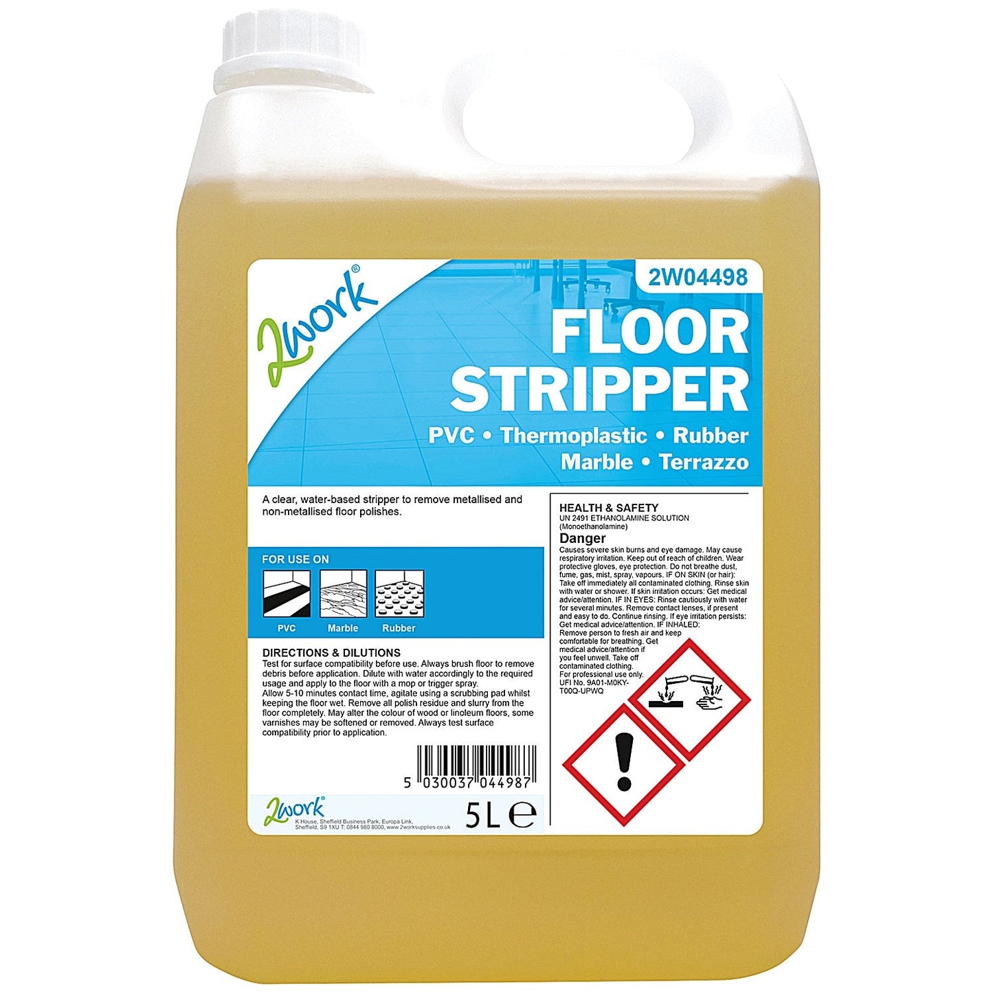 2Work Floor Stripper, 5 Litres Easy2Order : 2W04498