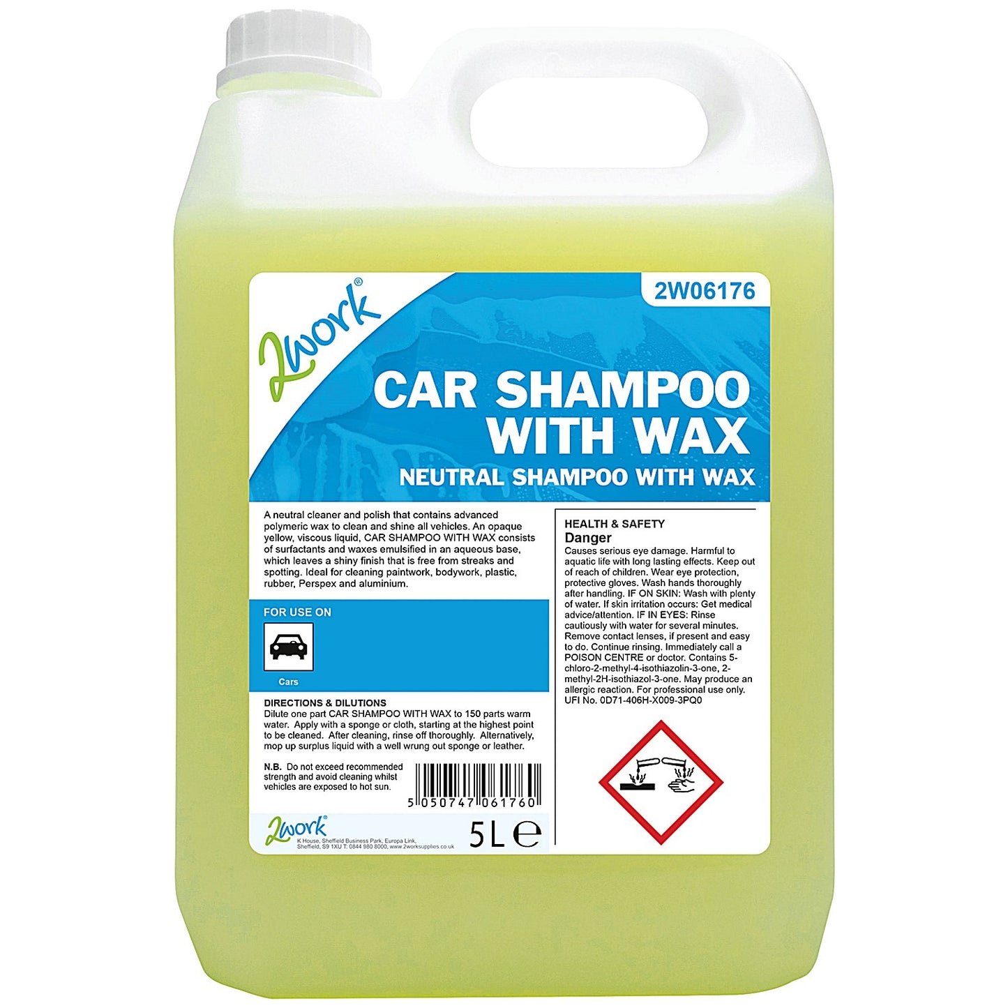 2Work Car Shampoo with Wax 5L