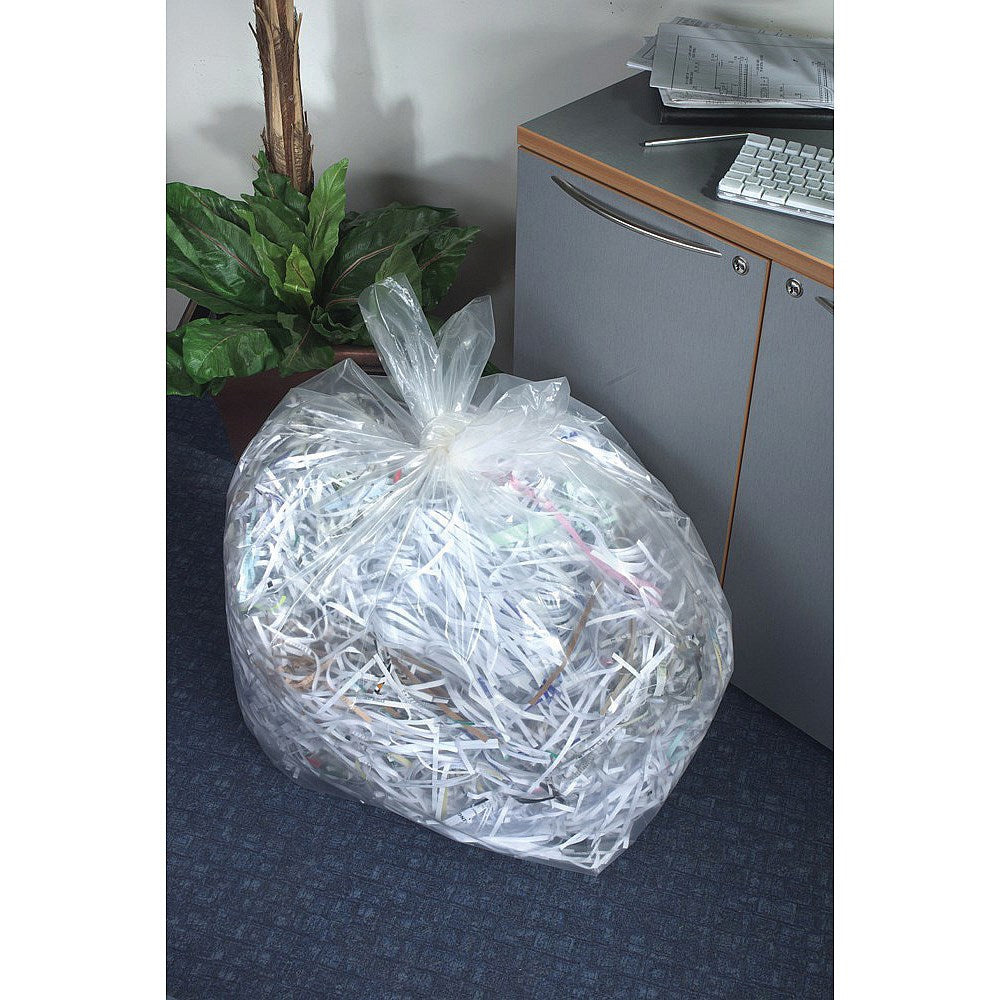 2Work Medium Duty Polythene Bags, 90 Litre, Clear, Pack of 250