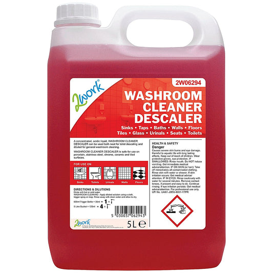 2Work Washroom Cleaner and Descaler, 5 Litres Easy2Order : 2W06294