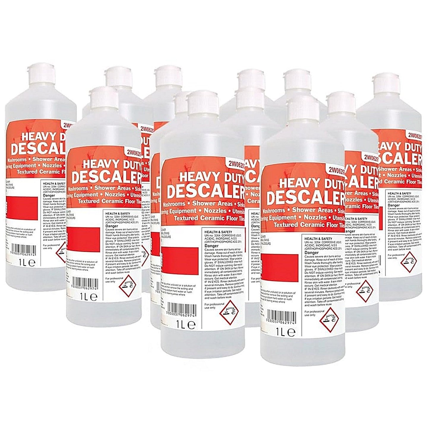 2Work Heavy Duty Descaler and Cleaner, 1 Litre, Pack of 12