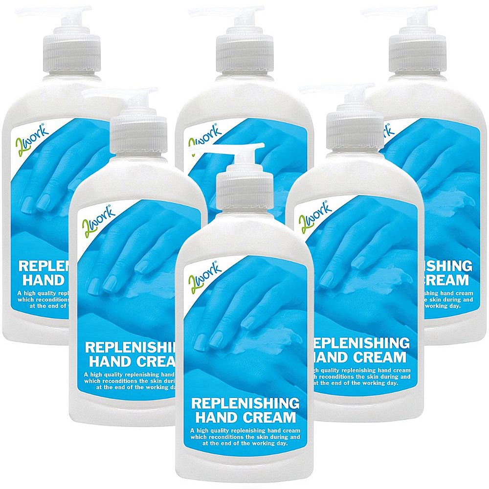 2Work Replenishing Hand Cream, 300ml, Pack of 6