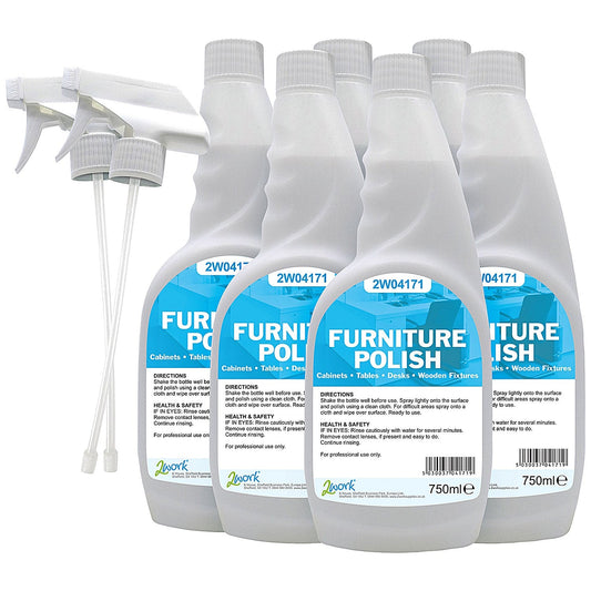2Work Furniture Polish Spray, 750ml, Pack of 6 Easy2Order : 2W07251