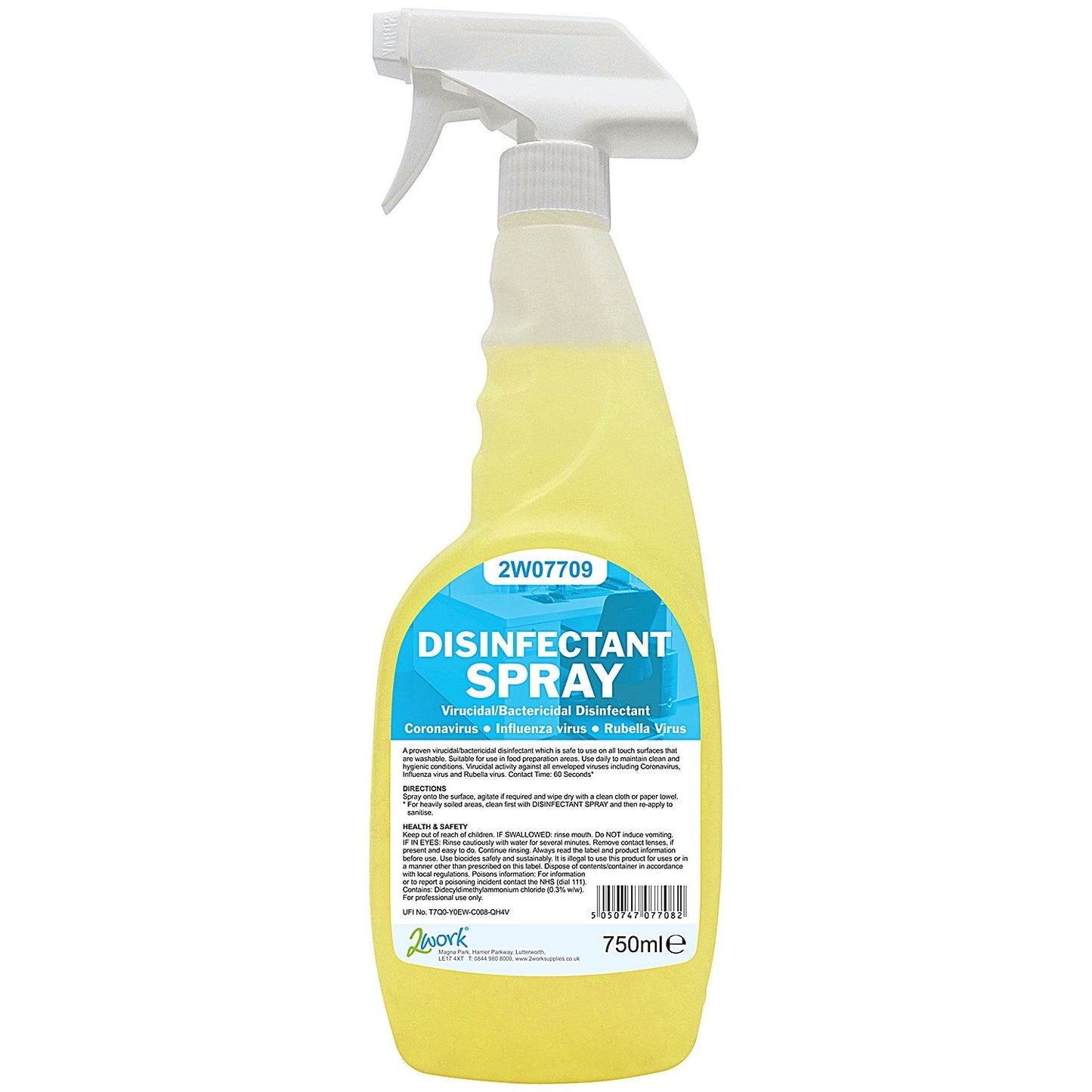 2Work Disinfectant Spray, 750ml, Pack of 6 Easy2Order : 2W07709