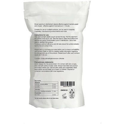 2Work Biodegradable Eucalyptus Hand & Surface Wipes, Pack of 100