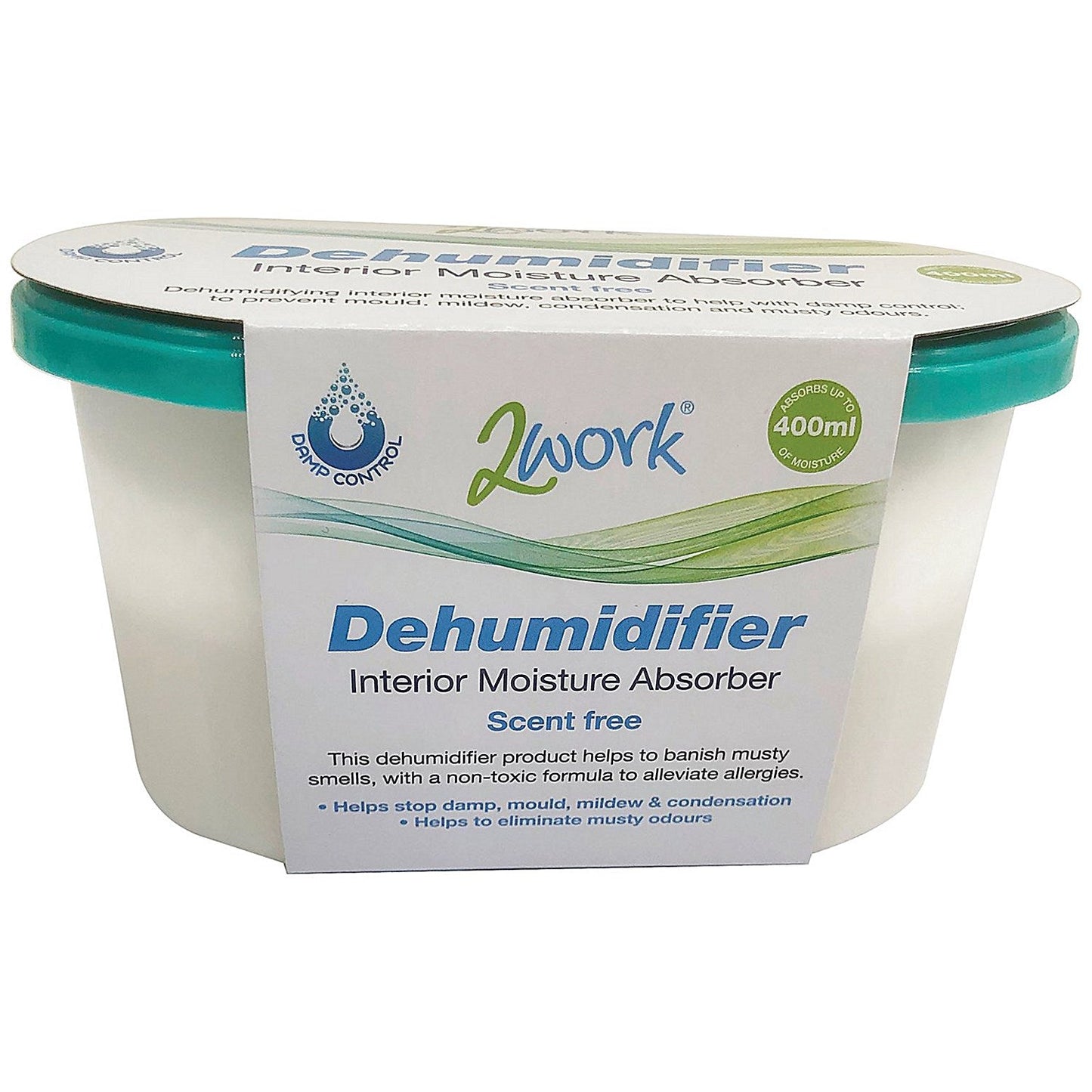 2Work Scent Free Moisture Absorber Dehumidifier 180g