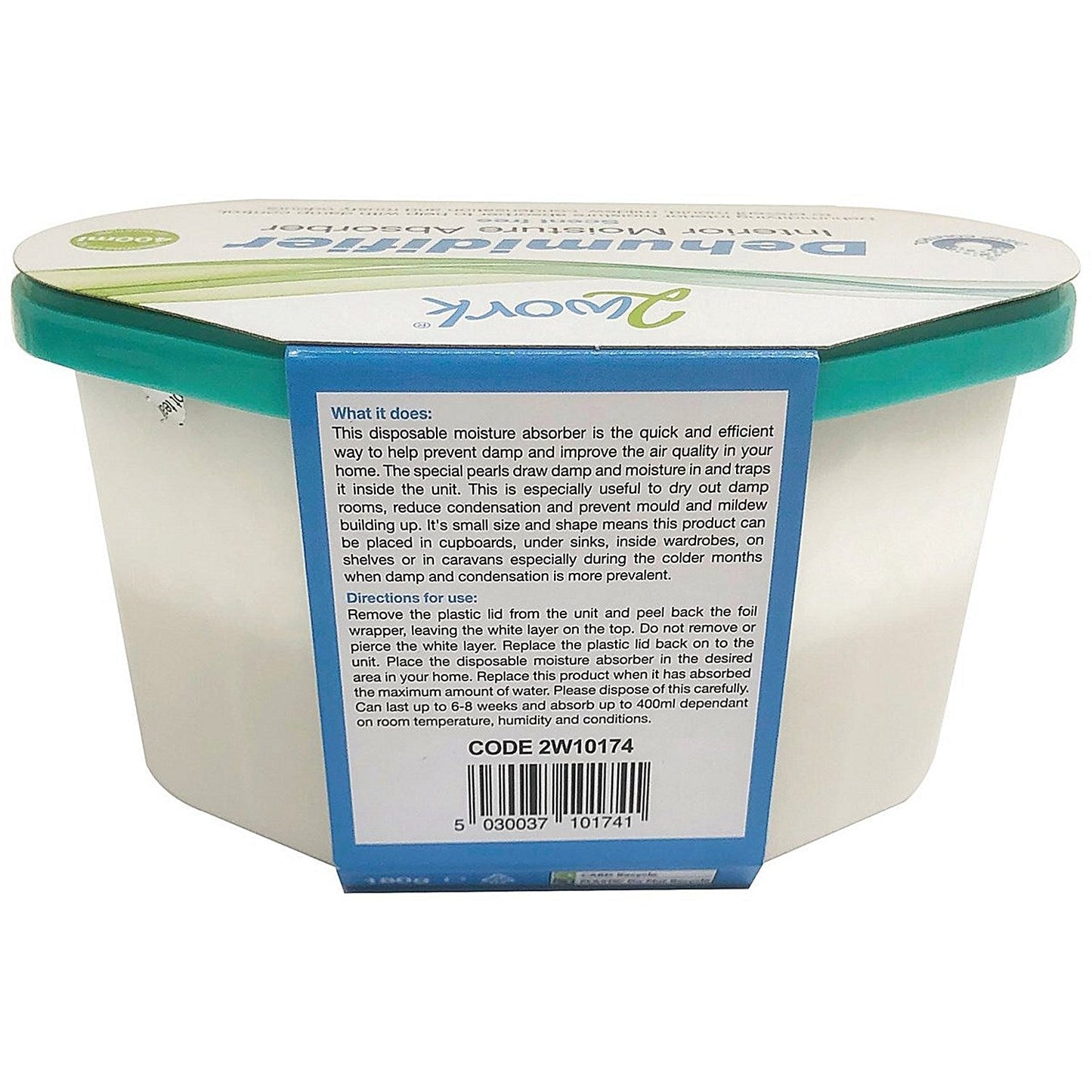 2Work Scent Free Moisture Absorber Dehumidifier 180g