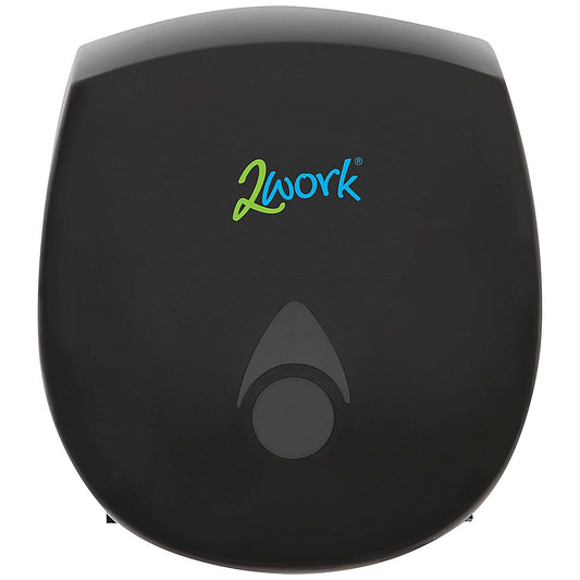 2Work Recycled Mini Jumbo Toilet Roll Dispenser, Black Easy2Order : 2W11361