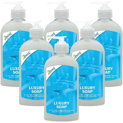 2Work Luxury Aloe Vera & Almond Oil Hand Wash, 300ml, Pack of 6