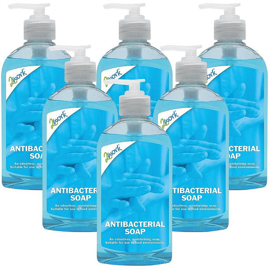 2Work Antibacterial Hand Wash, 300ml, Pack of 6