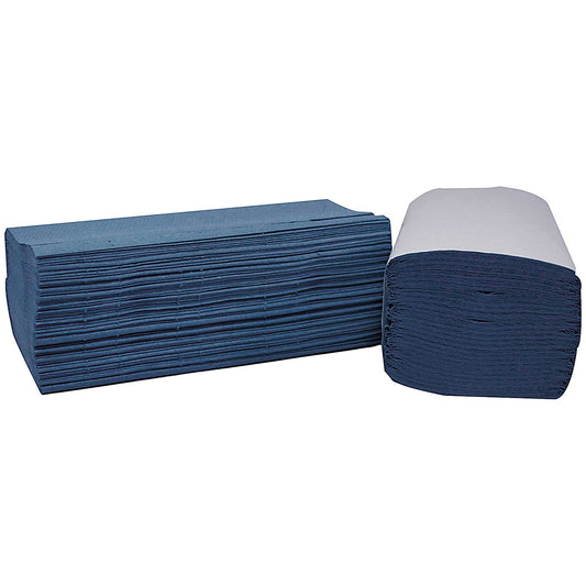 2Work 1-Ply I-Fold Hand Towels, Blue, Pack of 3510