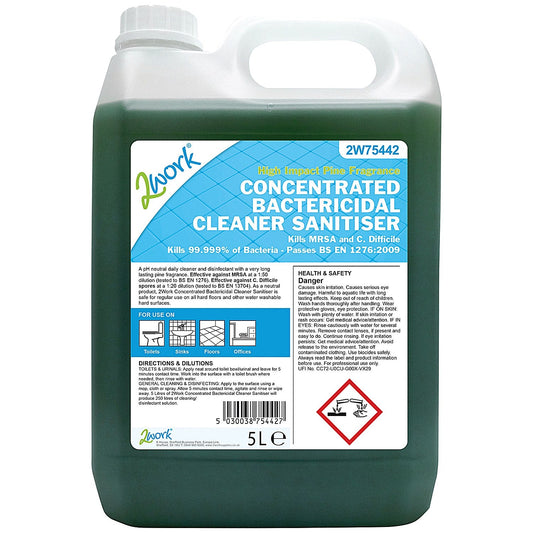 2Work Concentrated Bactericidal Cleaner Sanitiser, 5 Litres Easy2Order : 2W75442