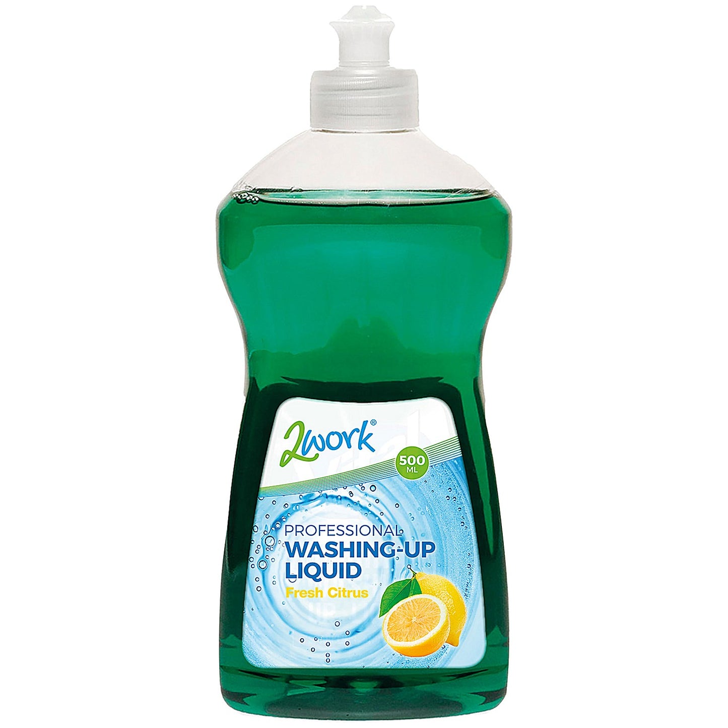 2Work Washing Up Liquid, Fresh Citrus, 500ml, Pack of 12