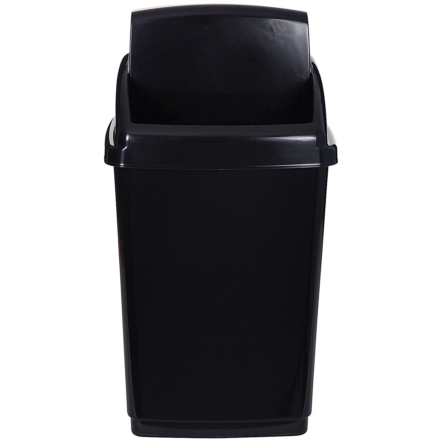 2Work Swing Top Bin, 50 Litre, Black