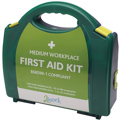 2Work BSI Compliant First Aid Kit Medium