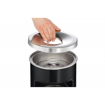 Durable Round Metal Waste Bin with Fire Extinguishing Ashtray, 17 Litre Bin/2 Litre Ashtray, Grey