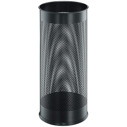 Durable Metal Umbrella Stand, 28.5 Litre, Round, Black