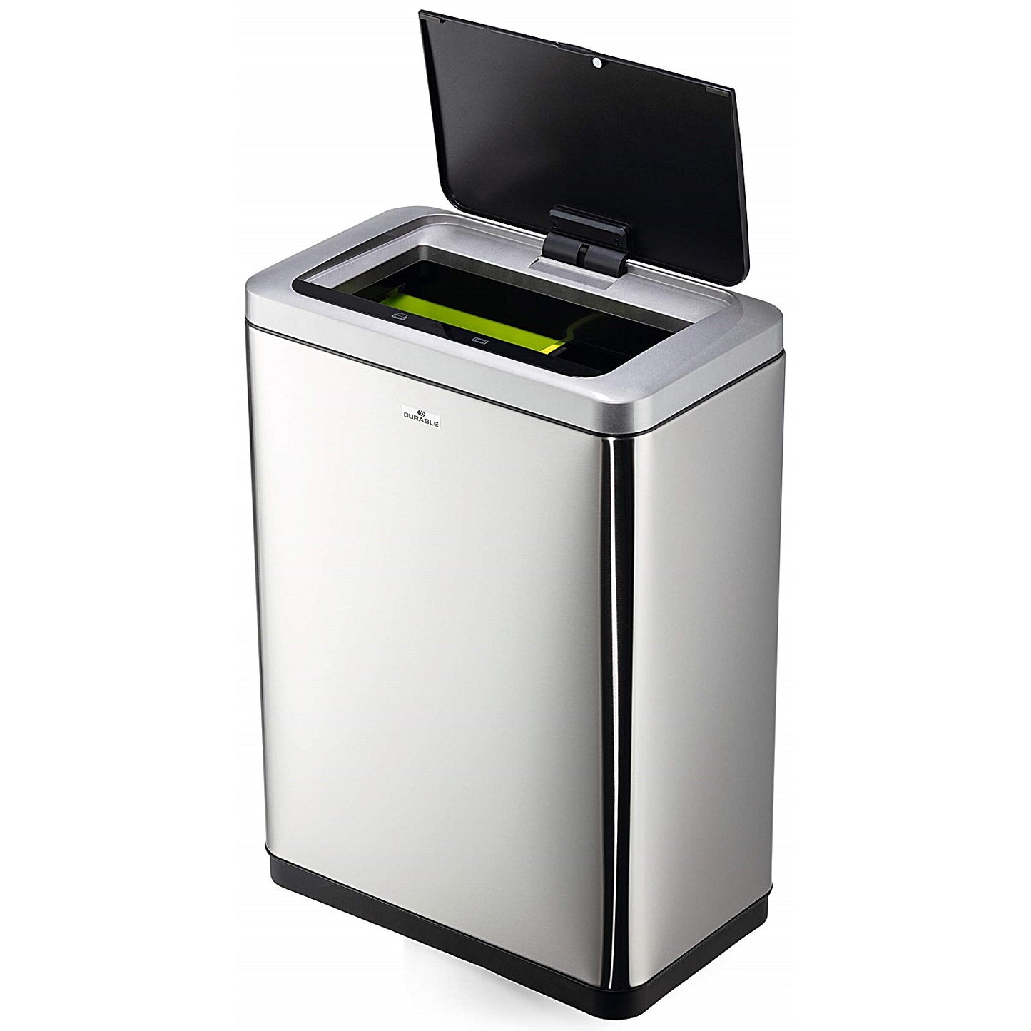 Durable Sensor Duo No Touch Waste Bin, 2 x 20 Litre, Stainless Steel