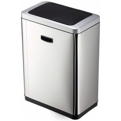 Durable Sensor Duo No Touch Waste Bin, 2 x 20 Litre, Stainless Steel