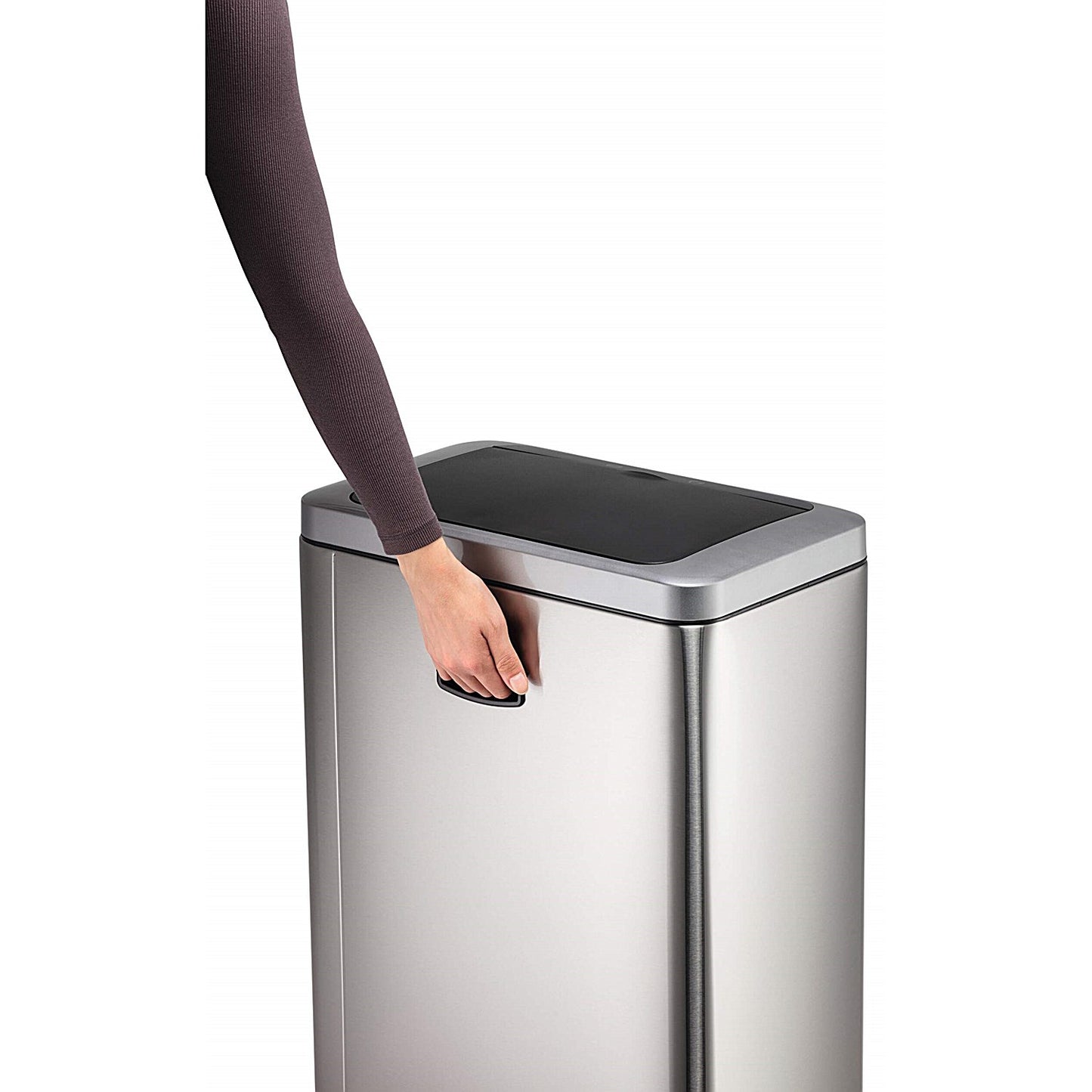Durable Sensor Duo No Touch Waste Bin, 2 x 20 Litre, Stainless Steel