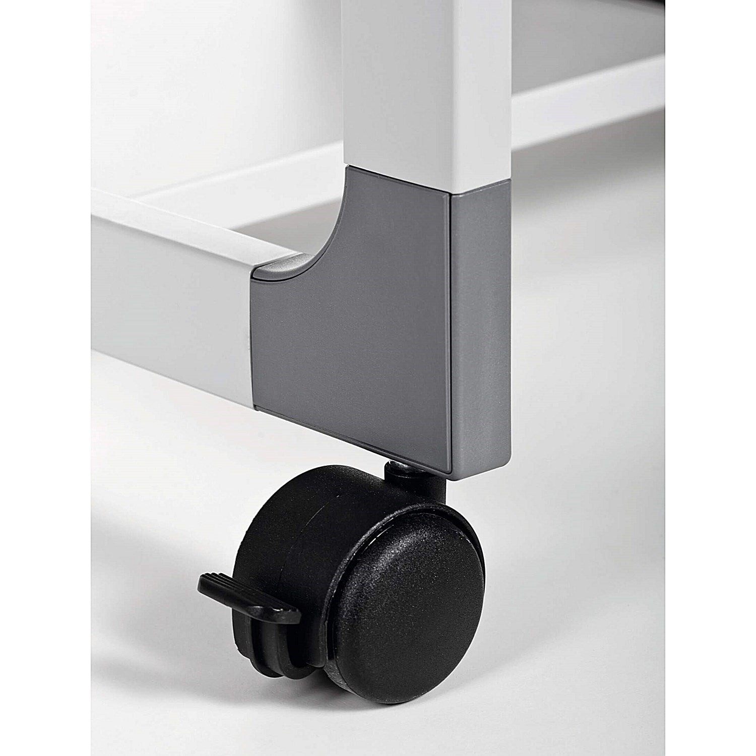 Durable System Adjustable Mobile PC Workstation Trolley, 800mm Wide, Grey Easy2Order : 371810