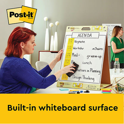 Post-it Table Top Meeting Chart Pad - 20 Sheets & Dry Erase Board