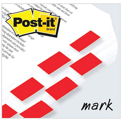 Post-it Index Flags, 25 x 43mm, Red, Pack of 12(600 Flags in total)