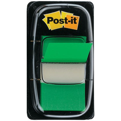 Post-it Index Flags, 25 x 43mm, Green, Pack of 12(600 Flags in total)