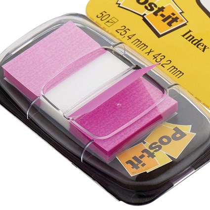 Post-it Index Flags, 25 x 43mm, Purple, Pack of 12(600 Flags in total)