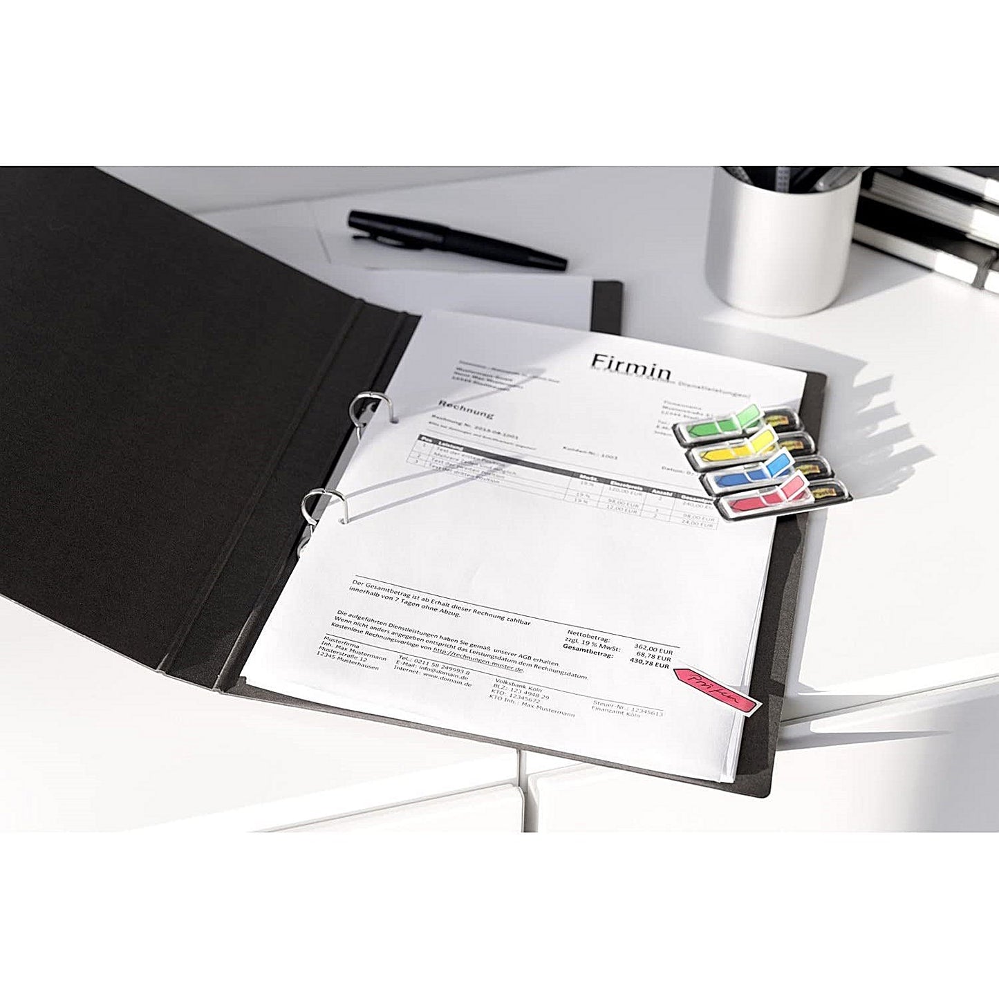 Post-it Index Arrows Portable Pack, Assorted Standard Colours, Pack of 100