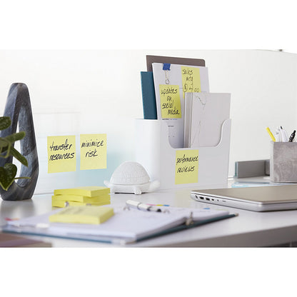 Post-it Super Sticky Notes Display Pack, 76 x 127mm, Yellow, Pack of 12 x 90 Notes