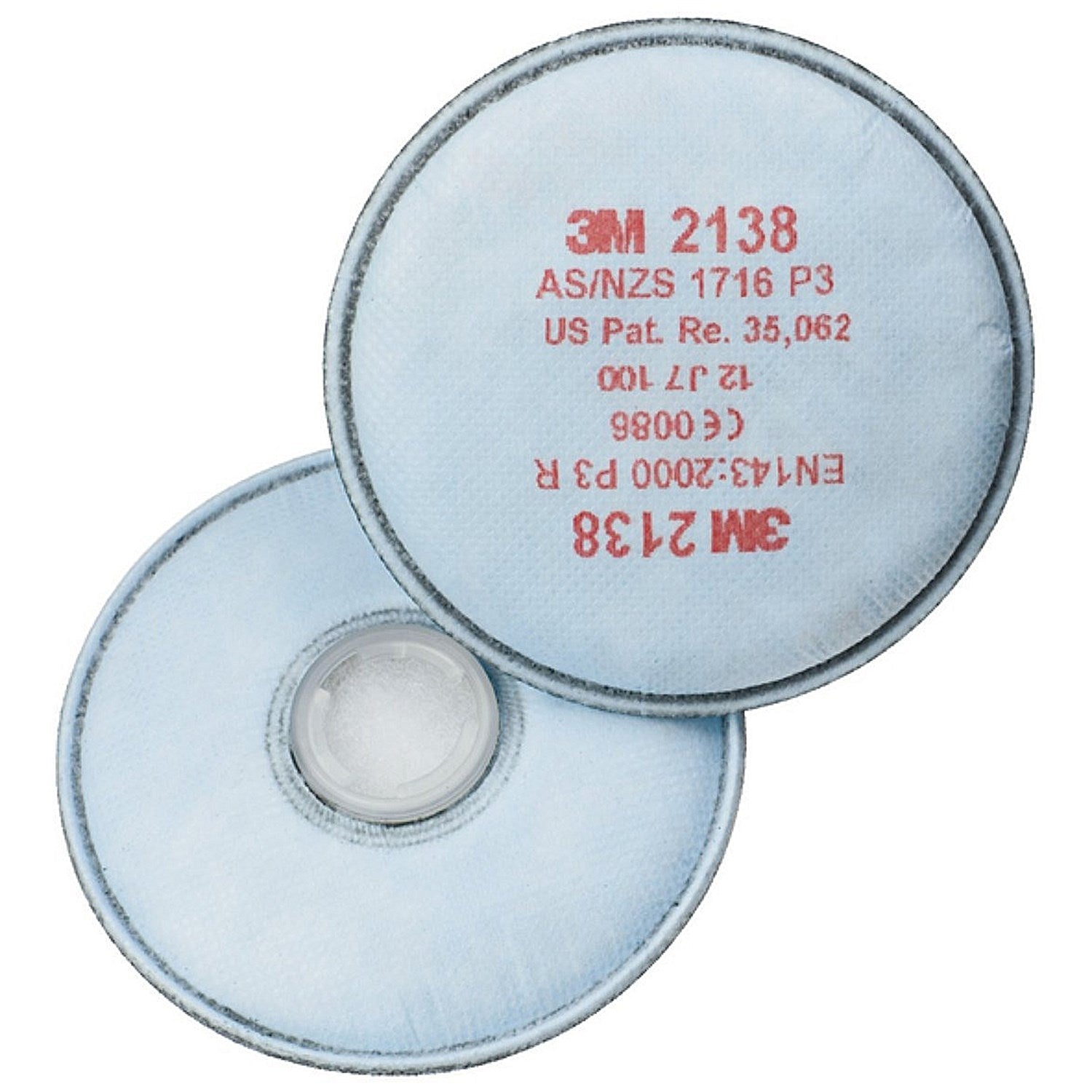 3M P3 Filter Pairs Bayonet Fitting System White 2138 (Pack of 20) Easy2Order : 3M2138