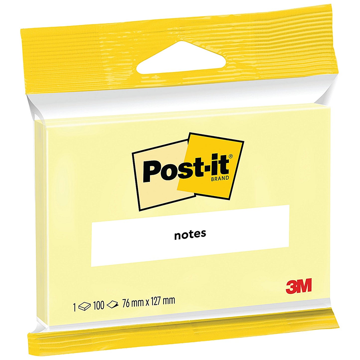 Post-it Notes, 76 x 127mm, Yellow, Pack of 12 x 100 Notes