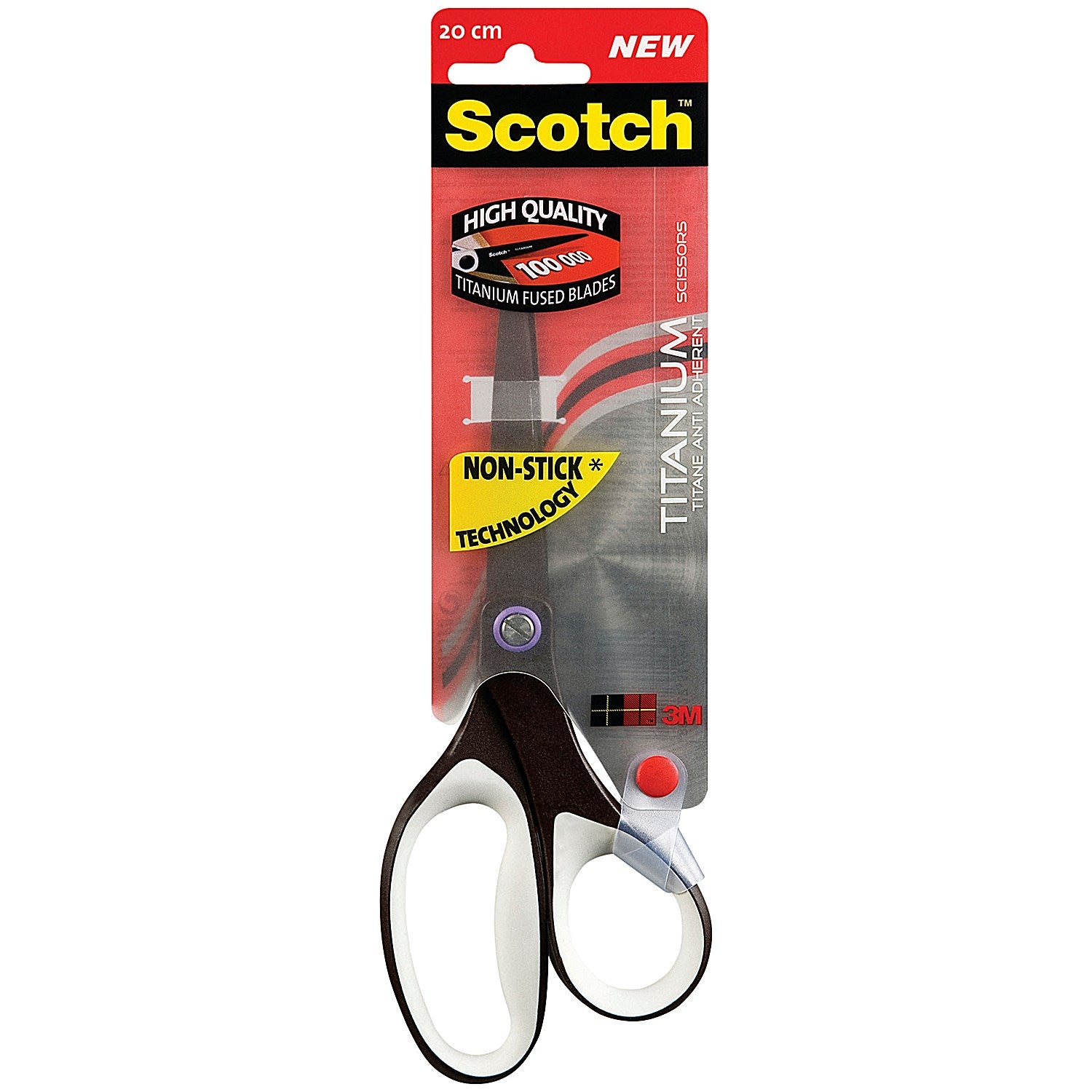 Scotch Titanium Non-Stick Scissors, Ambidextrous, Comfort Handles, 200mm