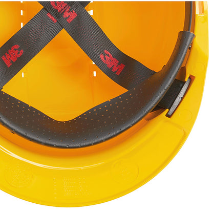 3M Ventilated Safety Helmet with Uvicator Sensor Disc, Yellow