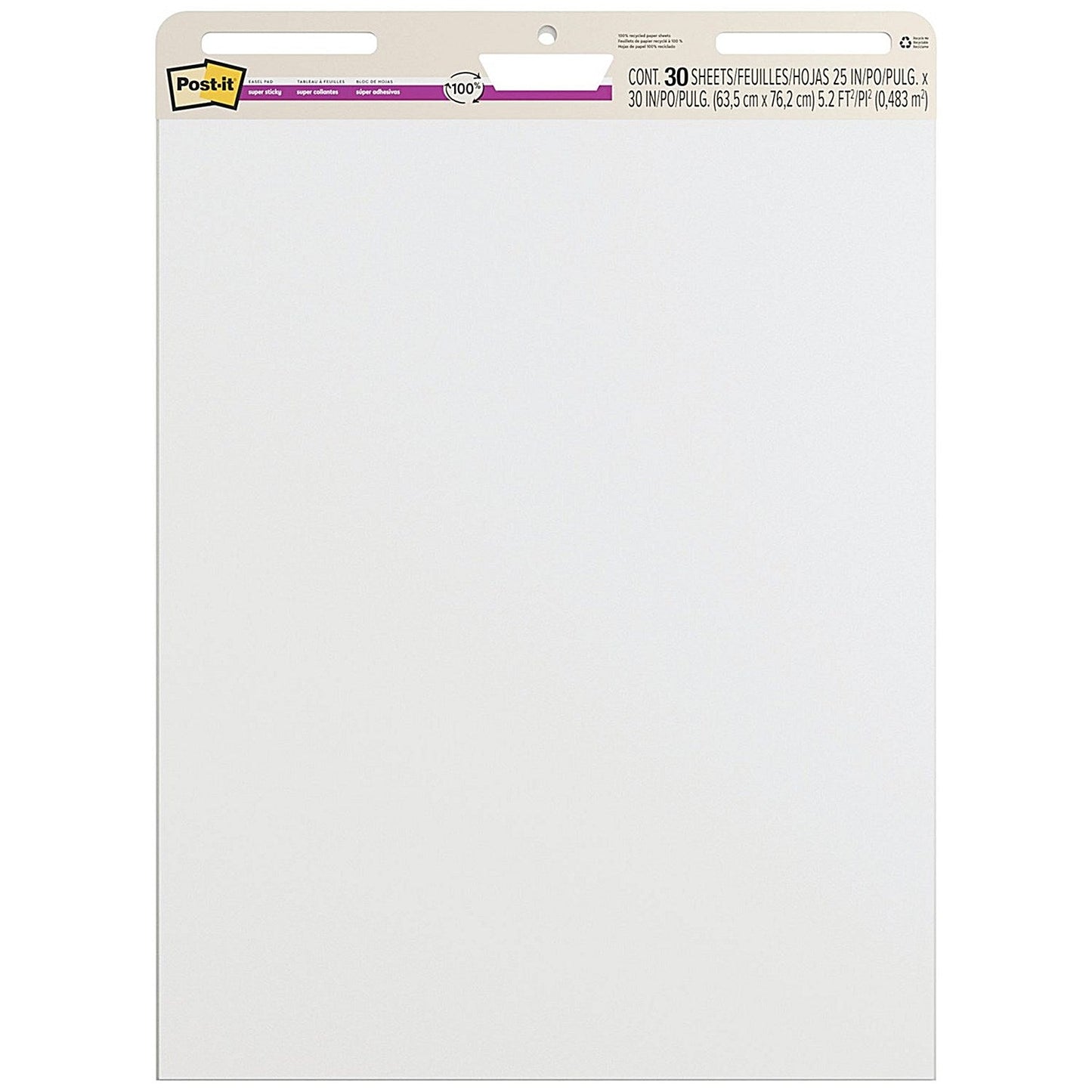 Post-It Super Sticky Self Stick Meeting Chart 30 Sheets Per Pad 635x762mm (Pack of 2) Easy2Order : 3M28247
