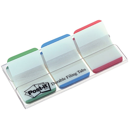 Post-it Strong Index Tabs , 25 x 38mm, Assorted, Pack of 66(33 of each colour)