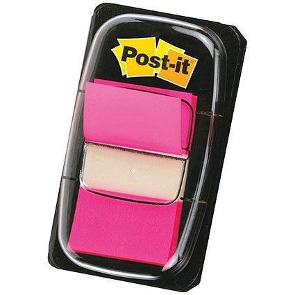 Post-it Index Flags, 25 x 43mm, Pink, Pack of 12(600 Flags in total)