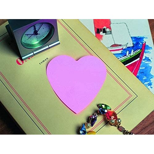 Post-it Heart Shaped Notes, 70 x 70mm, Pink, Pack of 12 x 225 Notes