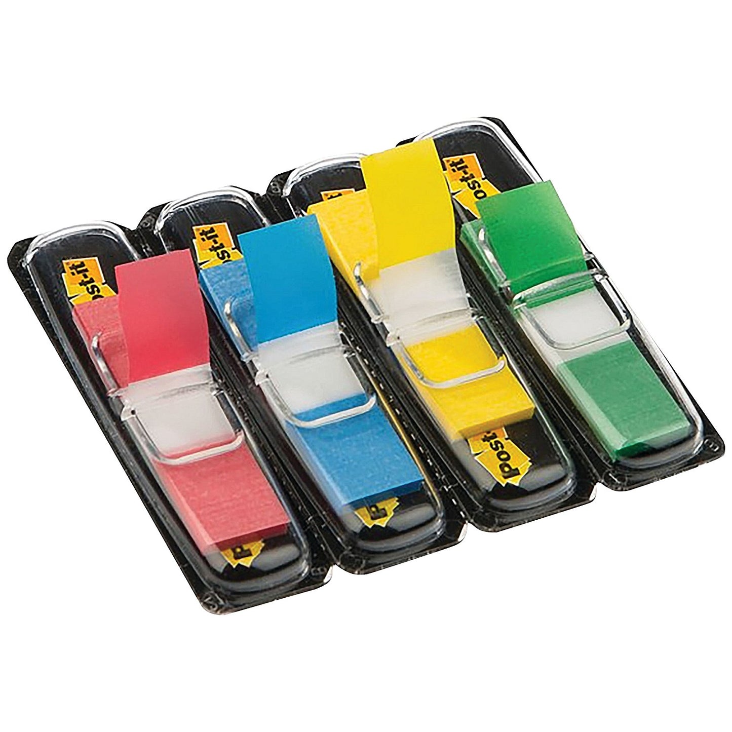 Post-it Repositionable Index Flags, 12 x 43mm, Assorted, Pack of 140(35 of each colour)