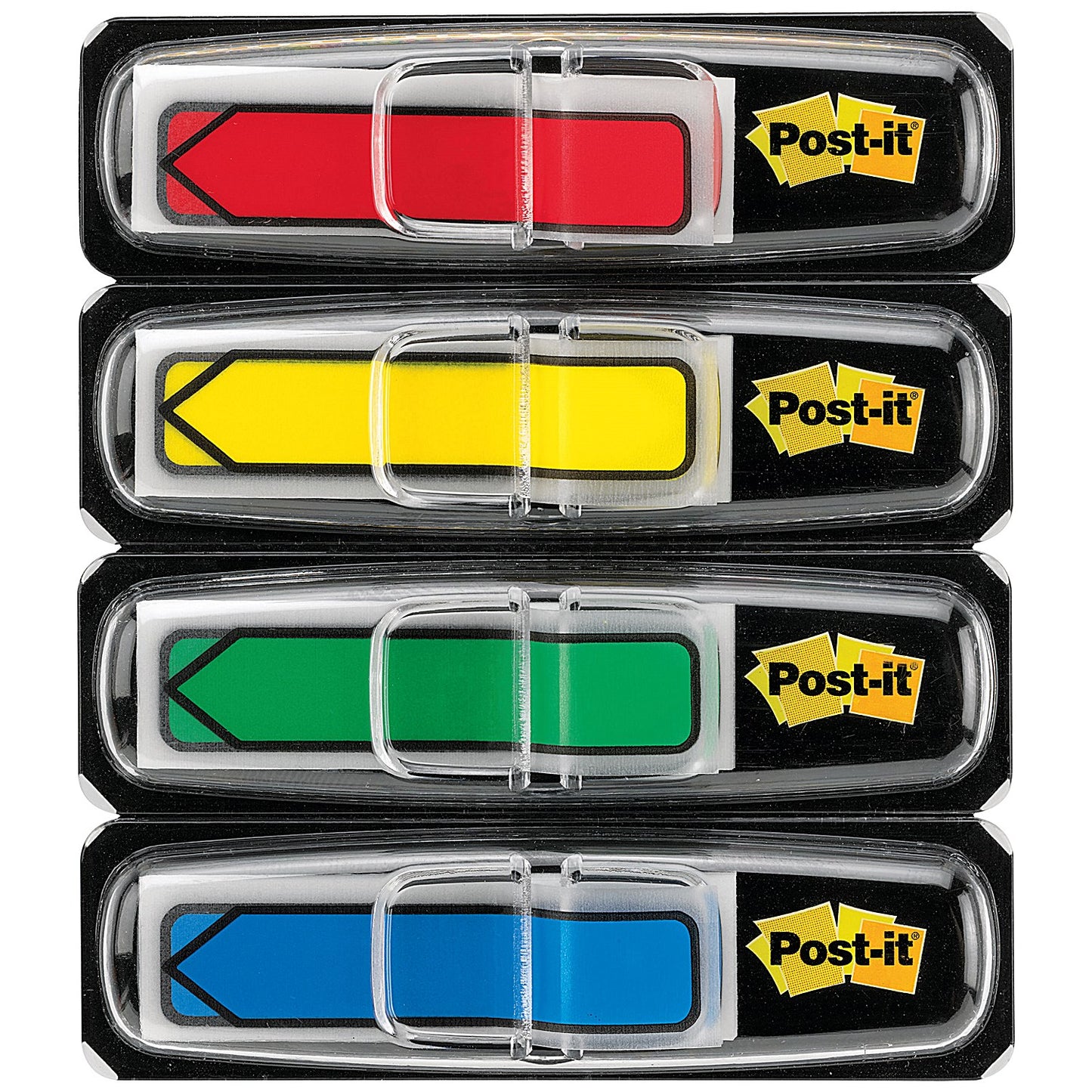 Post-it Index Repositionable Arrows, 12 x 43mm, Assorted, Pack of 96(24 of each colour)