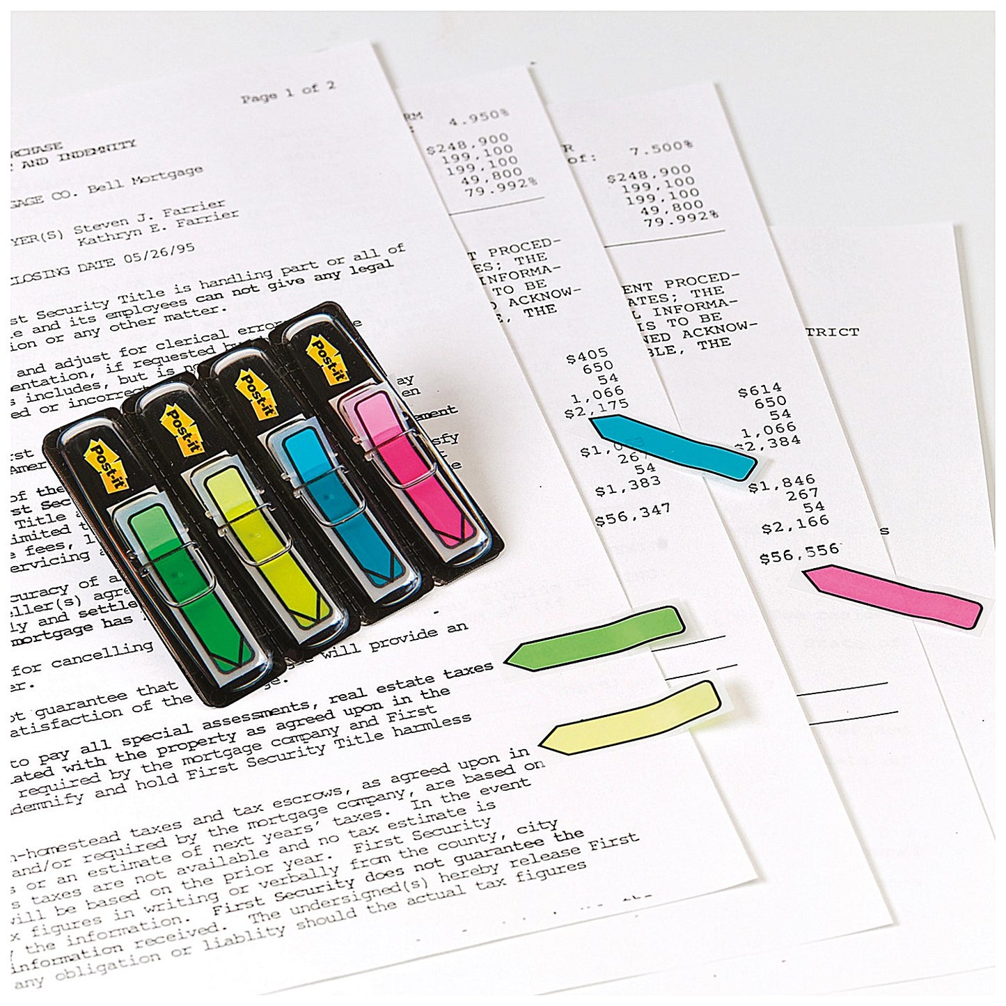Post-it Index Repositionable Arrows, 12 x 43mm, Assorted, Pack of 96(24 of each colour)